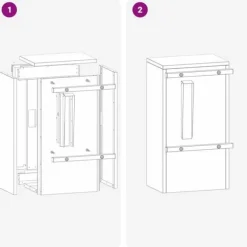 Moderne stål postkasse - Sikker og vandafvisende | Farve: Antracit | Størrelse: 30x23x55 cm