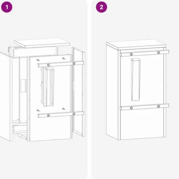 Moderne stål postkasse - Sikker og vandafvisende | Farve: Antracit | Størrelse: 30x23x55 cm