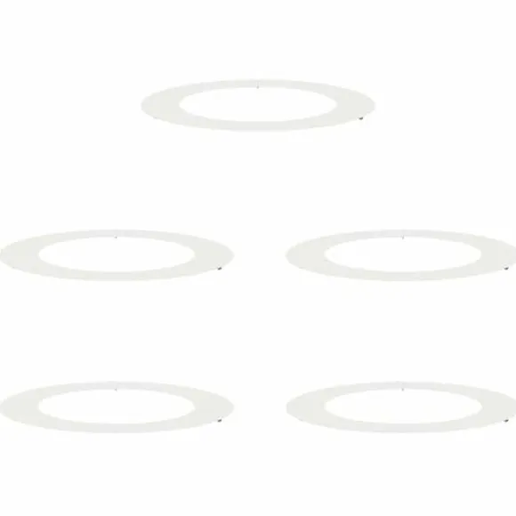 Moderne Træ-Ringe - Dekorative Stålkrukker | Størrelse: Ø60/90 cm | Farve: Hvid