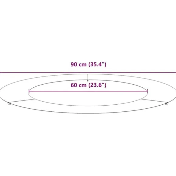 Moderne Træ-Ringe - Dekorative Stålkrukker | Størrelse: Ø60/90 cm | Farve: Hvid