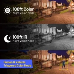 12MP HD IP Sikkerhedskamera, Smart Dobbeltlys, Menneske- og Køretøjsdetektion,1 stk. Kamera