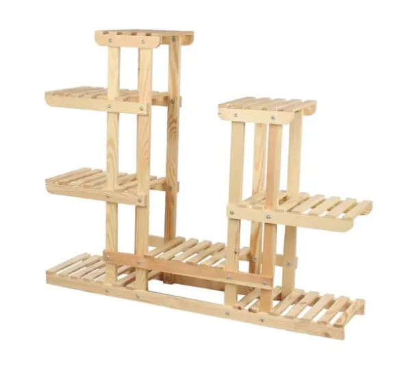 Multilevel træblomsterpotte RKB /95x116x25/ Naturlig