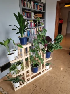 Multilevel træblomsterpotte RKB /95x116x25/ Naturlig