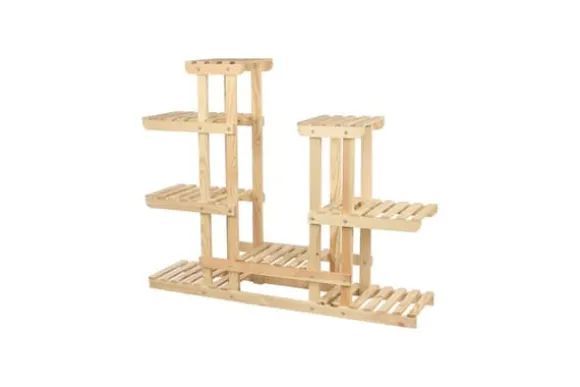Multilevel træblomsterpotte RKB /95x116x25/ Naturlig