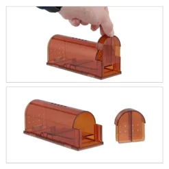 Musefælde, 6.5x17x6 cm, Orange