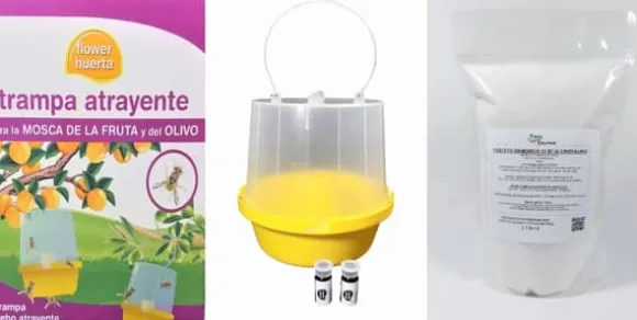 Myggefælde, Effektiv Lokkemad til Fluekontrol, Miljøvenligt Design,Fælde + 1Kg. Attraktiv