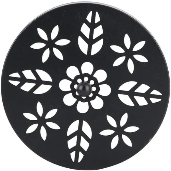 Myggespiralholder Metal Askeholder Rund Bærbar Spiral Røgelsesboks (Sort)