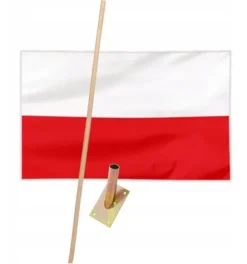 NATIONALT SÆT - flag + stav + håndtag