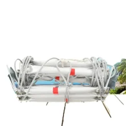 Nødsituation brandstige, 5m længde, 200kg belastningskapacitet, 2,35kg vægt, aluminiumlegering, kompakt design