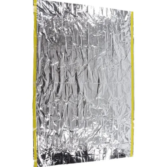 Nödtält Återanvändbart hopfällbart lätt PET-aluminiumfilm Termisk filt Överlevnadsskydd för vandring och camping