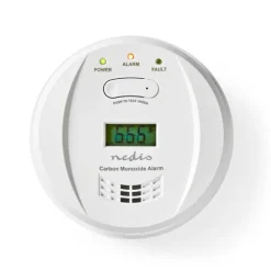 Nedis Kulilte alarm | Batteri | Batteri levetid op til: 5 År | Hush / mute-funktion | Med testknap | 85 dB | Hvid