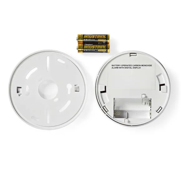 Nedis Kulilte alarm | Batteri | Batteri levetid op til: 5 År | Hush / mute-funktion | Med testknap | 85 dB | Hvid