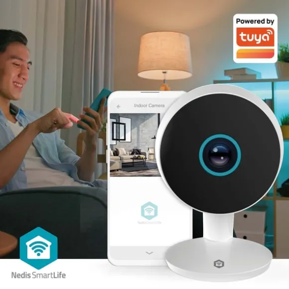 Nedis SmartLife Indendørs Kamera | 3MP Full HD 1296p | Cloud Storage (mulighed) / microSD (ikke inkluderet) / Onvif | Med bevægelsessensor | Nattesyn | CDON
