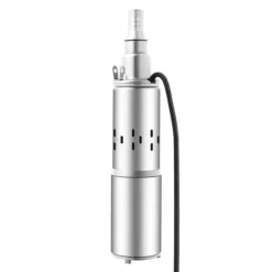 Nedsænkelig dybbrøndspumpe - 12V solpumpe - 180 W - Løftehøjde 30 m - Rustfrit stål - Vanding & have - EU-stik