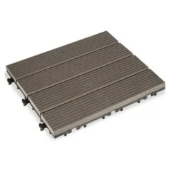 Nestable Tile Ibergarden Sort Træ Polyetylen Sammensat 30 x 2,6 x 30 cm
