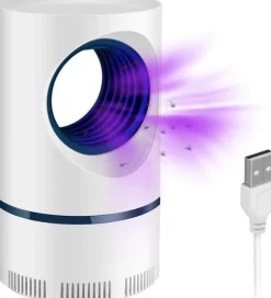 NoBzzz UV USB LAMPE INSEKTIDFØRENDE LED MYG FLUGER SOVEVÆRELSE STUE EFFEKTIV