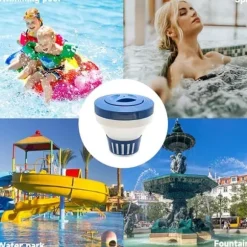 OBOSOE 19 cm klorfløjte, klordispenser - justerbar klordispenser til pool og spa (indendørs og udendørs)