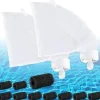 OBOSOE 2 Nylon Pool Filter Poser med Lynlås + 10 Sort Sponge Filter Dele - Reservedele til Polaris 280/480 Pool Robot