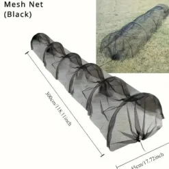 OBOSOE alsidig foldbar havetunnel med PVC-ramme og net – beskyttelse af grøntsager og frugt, hønsehegn og skyggenet