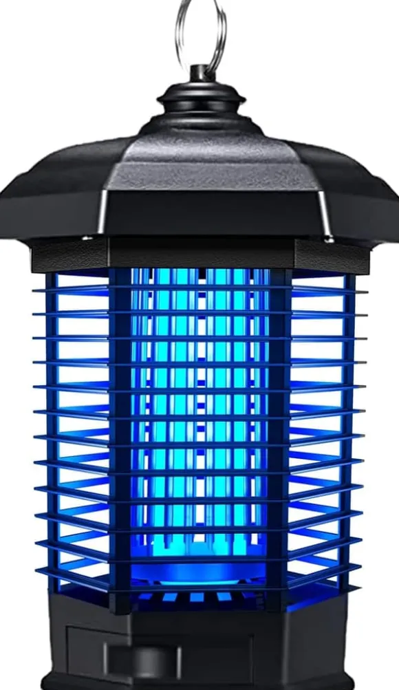 OBOSOE Electric Mosquito Killer – Kraftig insektdræber 4200V, myggefanger med ledning, vandtæt fluefanger til udendørs brug