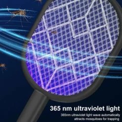 OBOSOE elektrisk myggeketcher, fluesmækker ketcher genopladelig bug zapper ketcher myggefælde lys genopladelig myggefælde lys