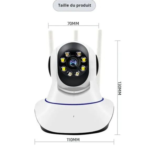 OBOSOE HD WiFi indendørs kamera – Smart sikkerhedskamera med natfunktion, plug-in multifunktionel hjemmeovervågning