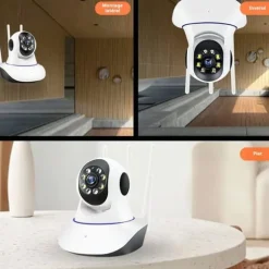 OBOSOE HD WiFi indendørs kamera – Smart sikkerhedskamera med natfunktion, plug-in multifunktionel hjemmeovervågning