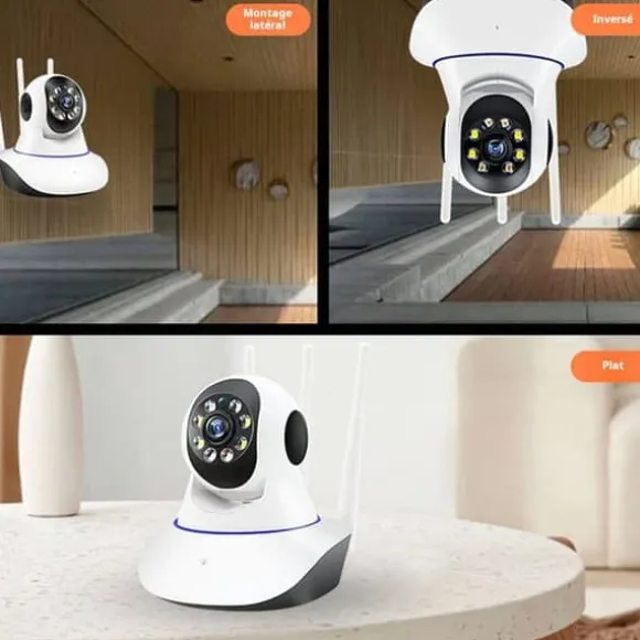 OBOSOE HD WiFi indendørs kamera – Smart sikkerhedskamera med natfunktion, plug-in multifunktionel hjemmeovervågning
