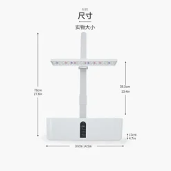OBOSOE Hydroponisk Dyrkningssystem – Indendørs have med LED Grow Light & 16H Smart Timer