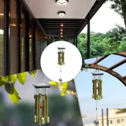OBOSOE kobber sommerfugletræ og aluminium vindklokke 26 tommer – perfekt til terrasse og altan