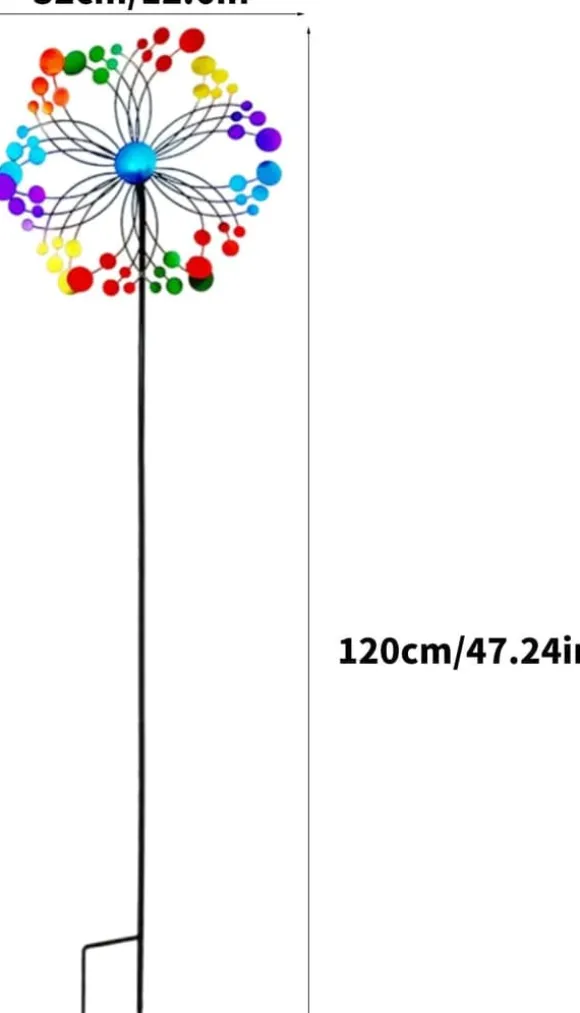 OBOSOE Metal Wind Chime – 3D Kinetisk Roterende Vindmølle til Have, Altan & Terrasse, Batterifri