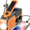 OBOSOE Nødradio Håndsvingsradio 5000mAh med solcelle & NOAA, vejrradio med LED lommelygte til camping