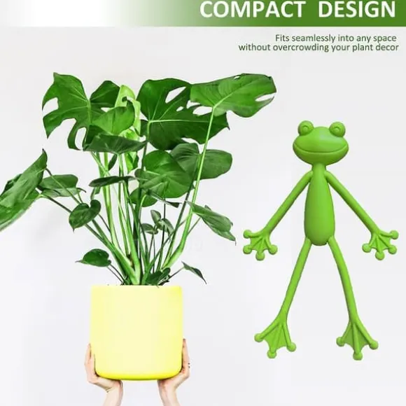 OBOSOE 5-Pack Frog Plant Support, Sød Frø Plantestativ Potteholder til indendørs og udendørs dekoration