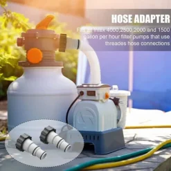 OBOSOE 2-pak poolslangeadapter til Intex-pumper – poolslangeadapter passer til 32/38 mm indvendigt gevind