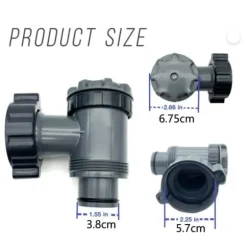 OBOSOE 2-pak slangekoblinger med vandstop – til 1,5" poolslange – velegnet til filterpumper