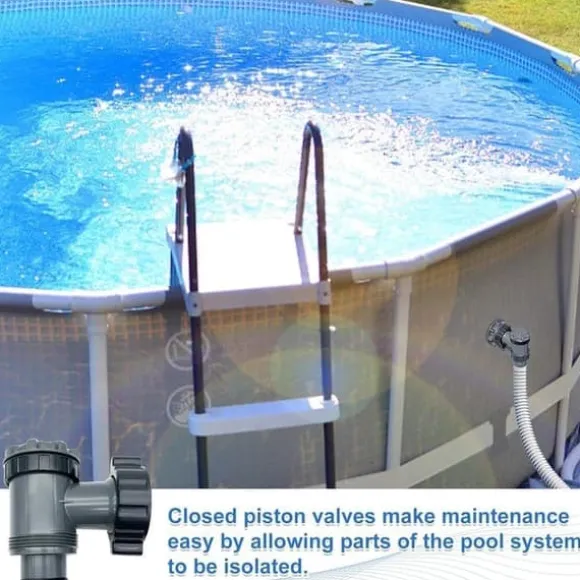 OBOSOE 2-pak slangekoblinger med vandstop – til 1,5" poolslange – velegnet til filterpumper