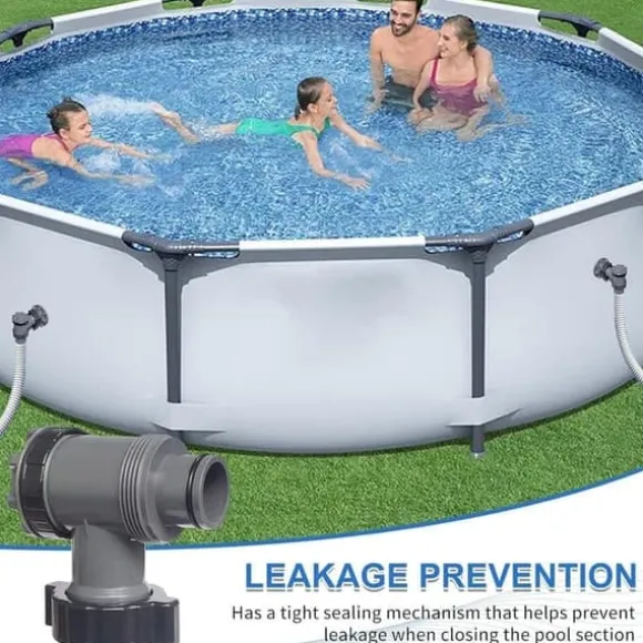 OBOSOE 2-pak slangekoblinger med vandstop – til 1,5" poolslange – velegnet til filterpumper