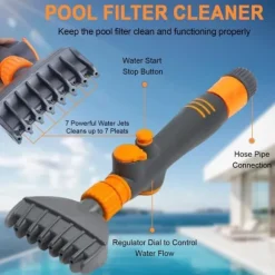 OBOSOE Rengøringsbørste til poolfilter – Rengøringsbørste til pool- og spafilterpatroner