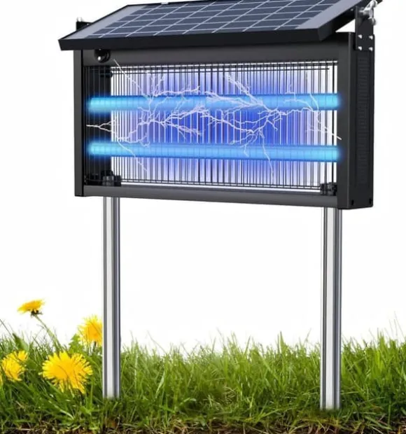 OBOSOE Solar Light Myggedræber Udendørs & Indendørs - Vandtæt 45×25×18cm, 4500V til Altan/Camping