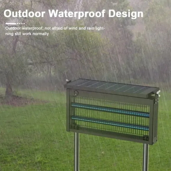 OBOSOE Solar Light Myggedræber Udendørs & Indendørs - Vandtæt 45×25×18cm, 4500V til Altan/Camping