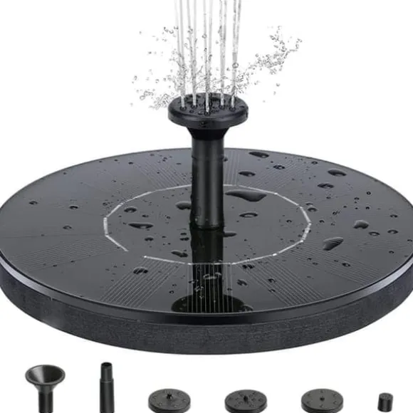 OBOSOE Solar Springvand Vandfontæne 13 cm – Flydende Pumpe til Fuglebad, Dam & Pool