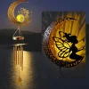 OBOSOE Solpowerad Moon Fairy Wind Chime med plettet glaskugle - Varm Testimony Wind Chime | Havepynt til veranda og græsplæne | Mindegave
