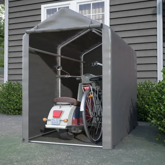 Opbevaringsrum 187x100x160 cm, cykelgarage, haveskur, lagerzelt, mørkegrå