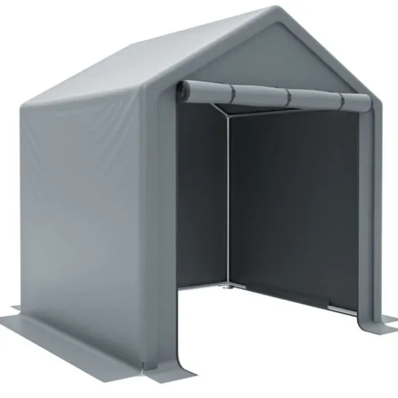 Opbevaringsrum 190x170x200 cm, cykelgarage, haveskur, redskabsskur, lagerzelt, mørkegrå
