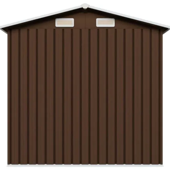 Opbevaringsskur til haven 204x132x186 cm stål brun - Haveskur - Haveskure - Home & Living