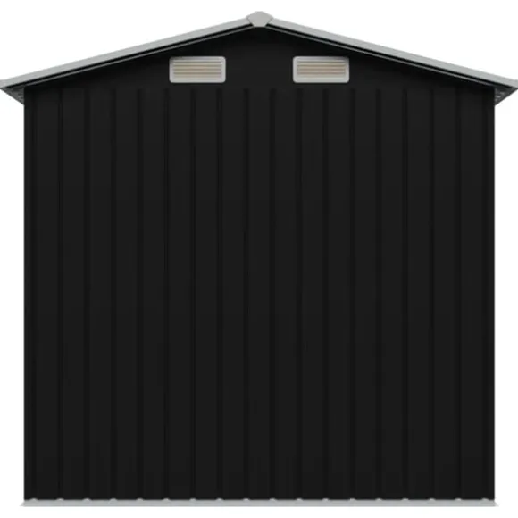 Opbevaringsskur til haven 204x132x186 cm stål antracitgrå - Haveskur - Haveskure - Home & Living