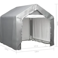 Opbevaringstelt 180x180 cm galvaniseret stål grå - Telt - Telte - Home & Living