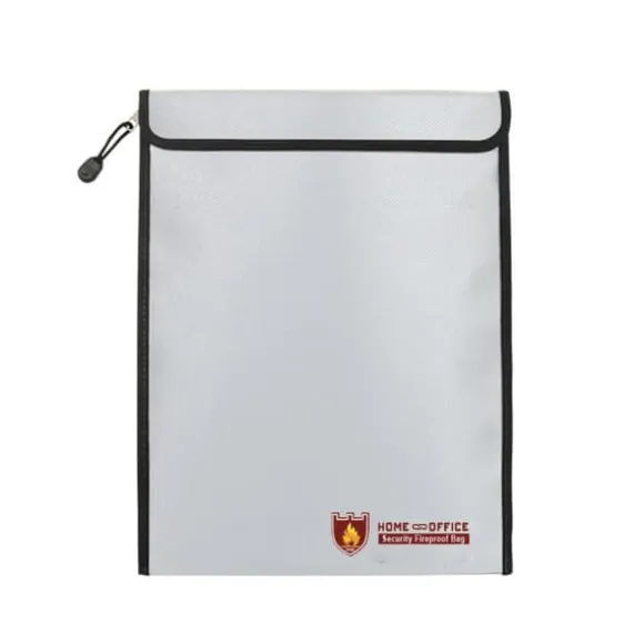 Opgraderet brandsikker dokumentpose med dobbelte lommer (2000℉) 28*38cm, vandtæt og brandsikker kontantpose med lynlås, opbevaringspose til vigtige d | CDON