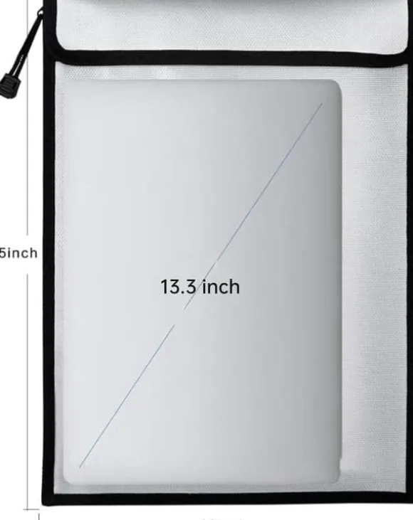 Opgraderet brandsikker dokumentpose med dobbelte lommer (2000℉) 28*38cm, vandtæt og brandsikker kontantpose med lynlås, opbevaringspose til vigtige d | CDON
