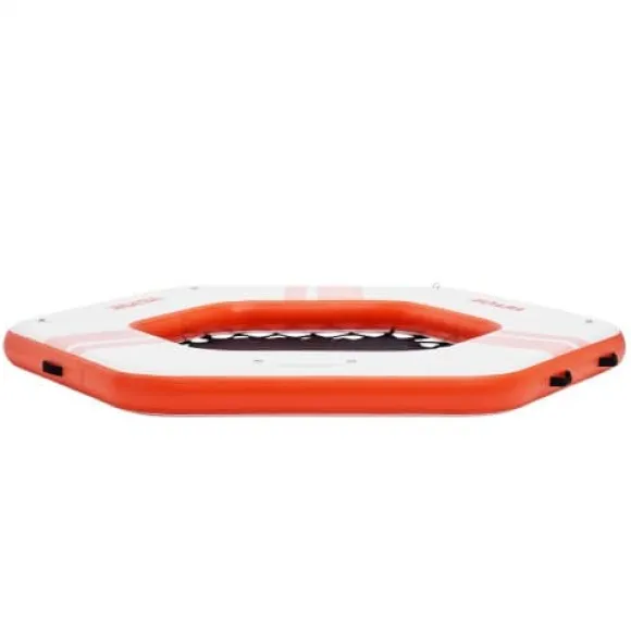 Oppustelig flydende dock, 259x20,3 cm, hvid, trampolin net pool
